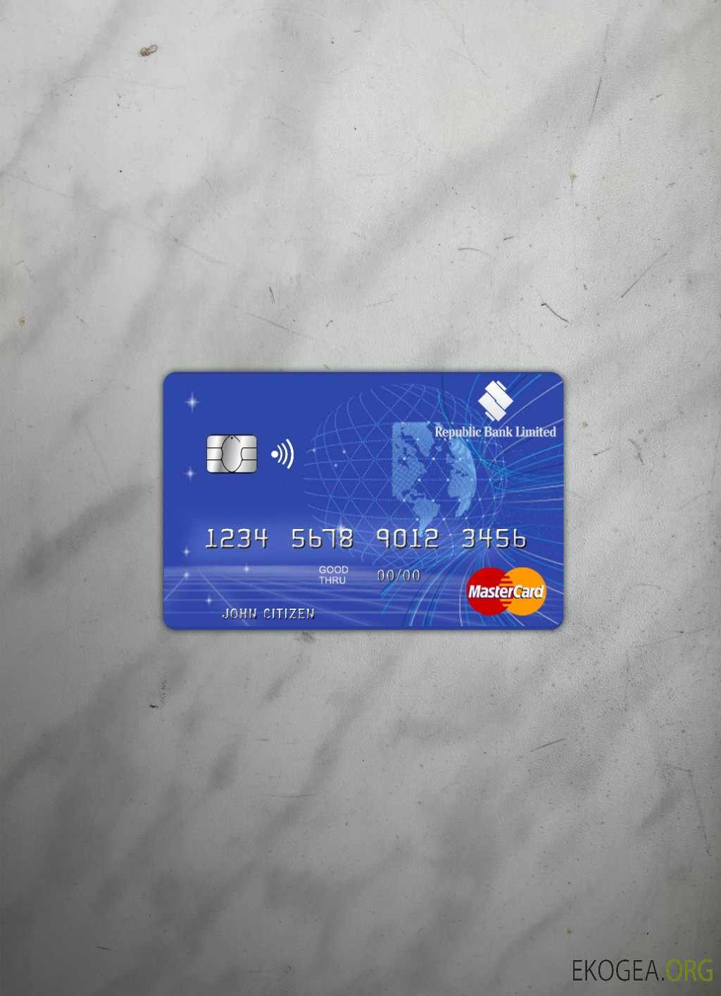 Photolook mastercard de la Barbados Republic Bank recto